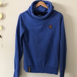 Rare Naketano Blue Hoodie Pullover Hood Sweatshirt